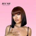Straight Human Hair Bob Wig Lace