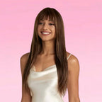 Straight Human Hair Wig Glueless Ombre Highlight