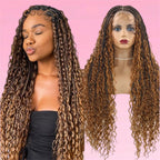 Boho Box Braid Wig Goddess Locs Synthetic Lace Front