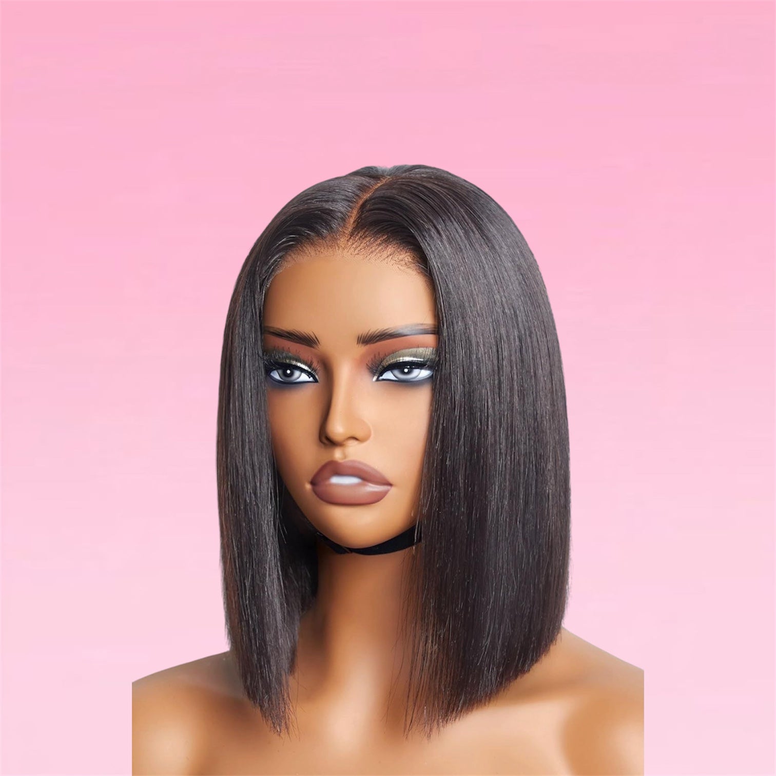 Straight Human Hair Bob Wig T-Part Lace
