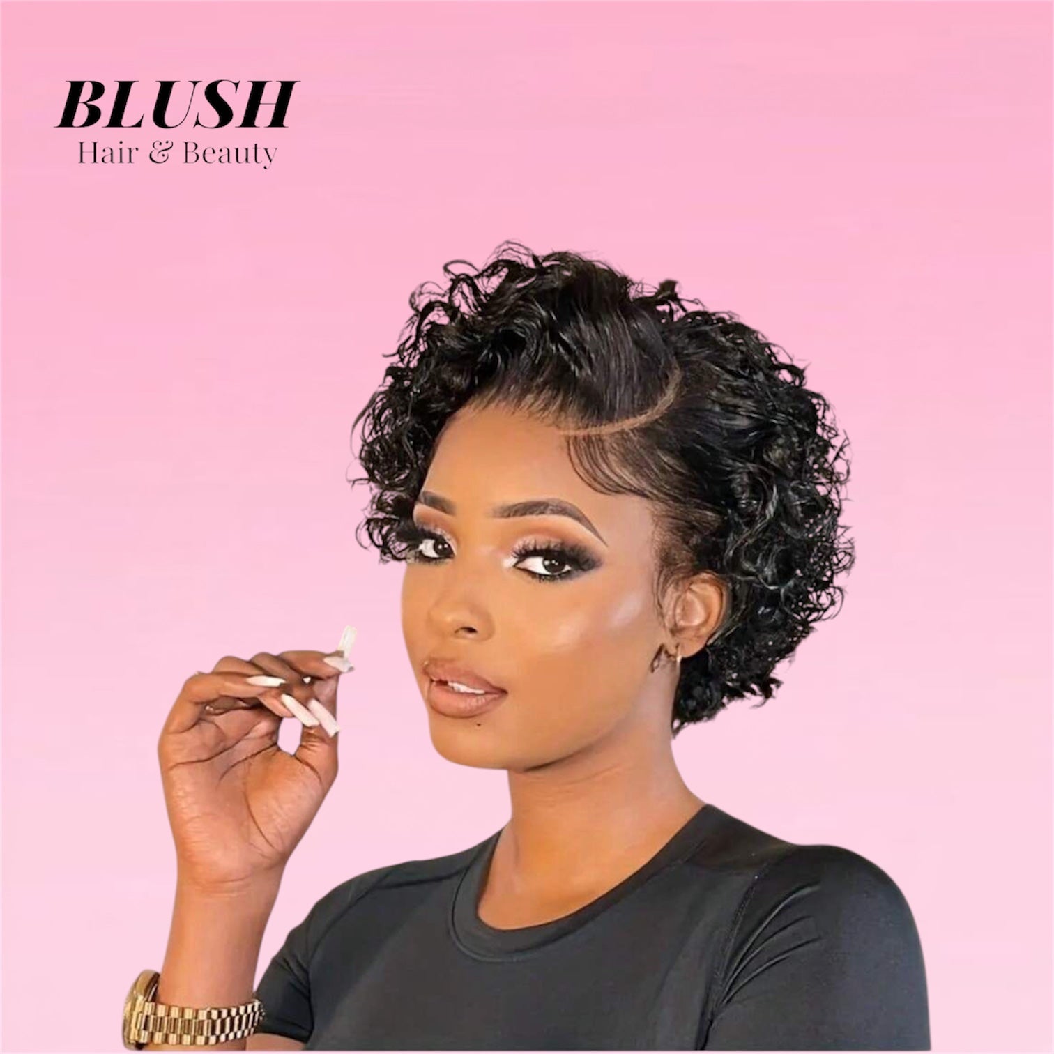 Deep Wave Pixie Bob Wig Lace Front Peruvian