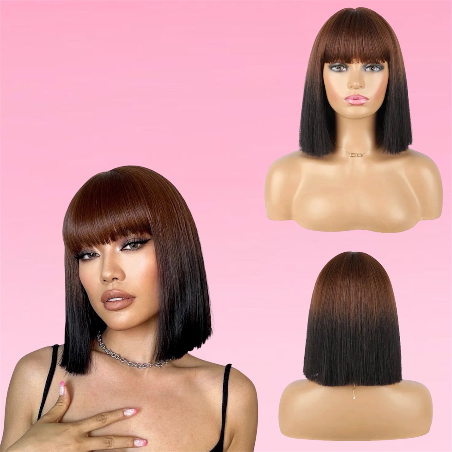 Straight Human Hair Bob Wig Lace