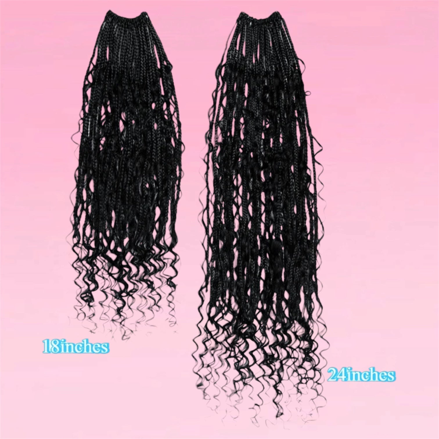 Crochet Box Braids Boho Human Hair Curls