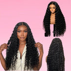 Water Wave Human Hair Wig HD Transparent Lace Front