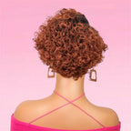 Deep Wave Pixie Bob Wig Lace Front Peruvian