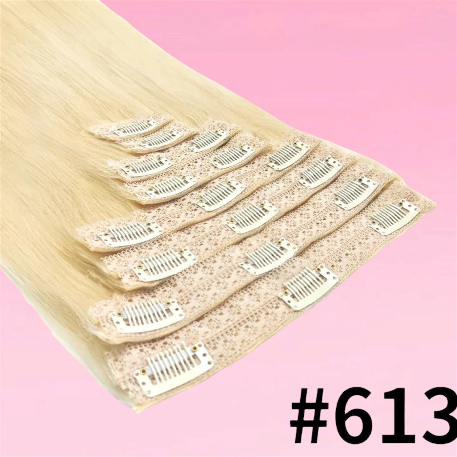 Straight Clip-In Hair Extensions Natural Brazilian Virgin
