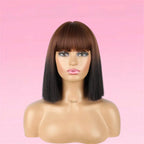 Straight Human Hair Bob Wig Lace
