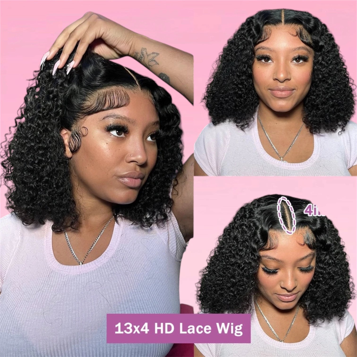 Water Wave Bob Wig Human Hair HD Lace Front Brazilian