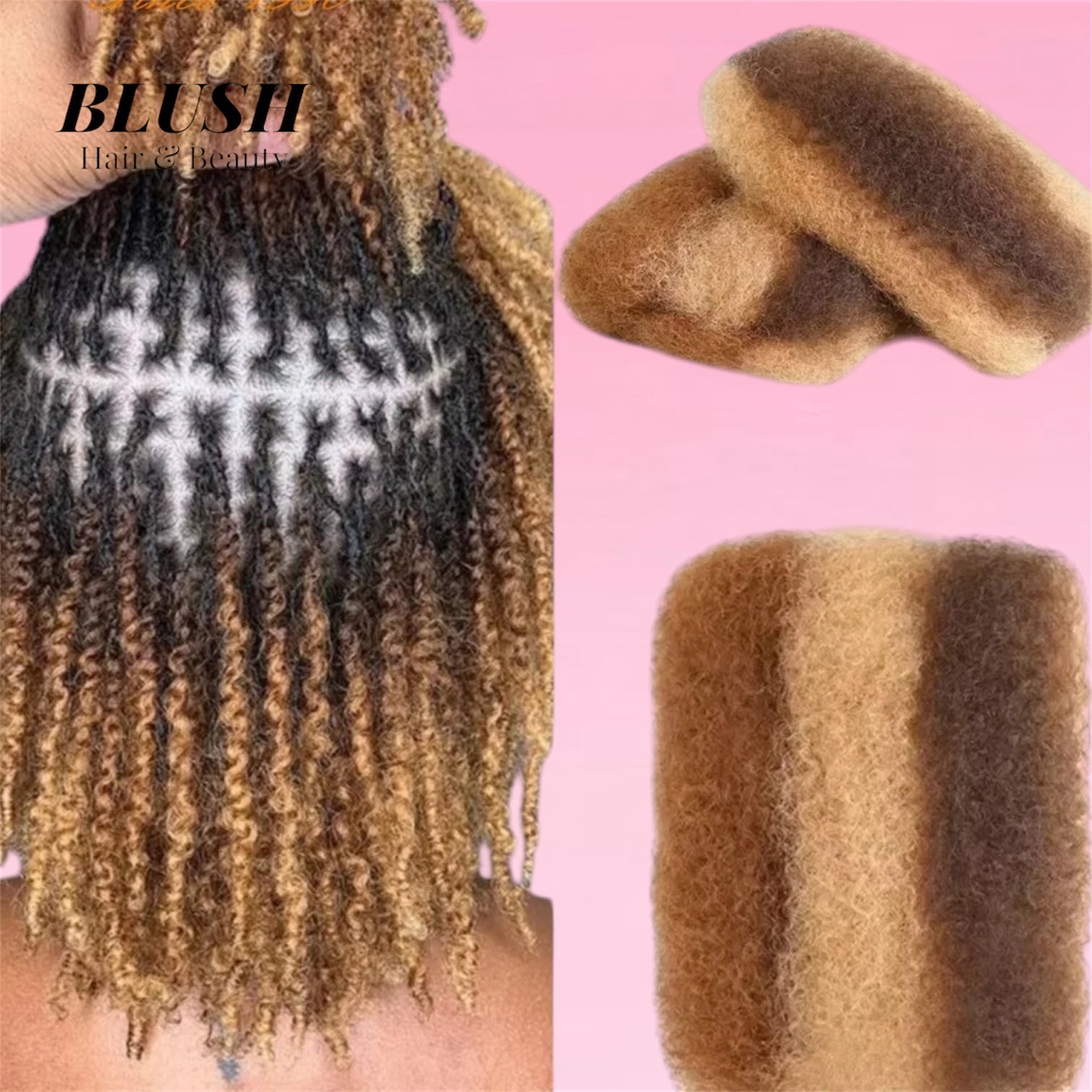 Afro Kinky Bulk Human Hair Highlight Virgin Remy