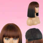 Straight Human Hair Bob Wig Lace