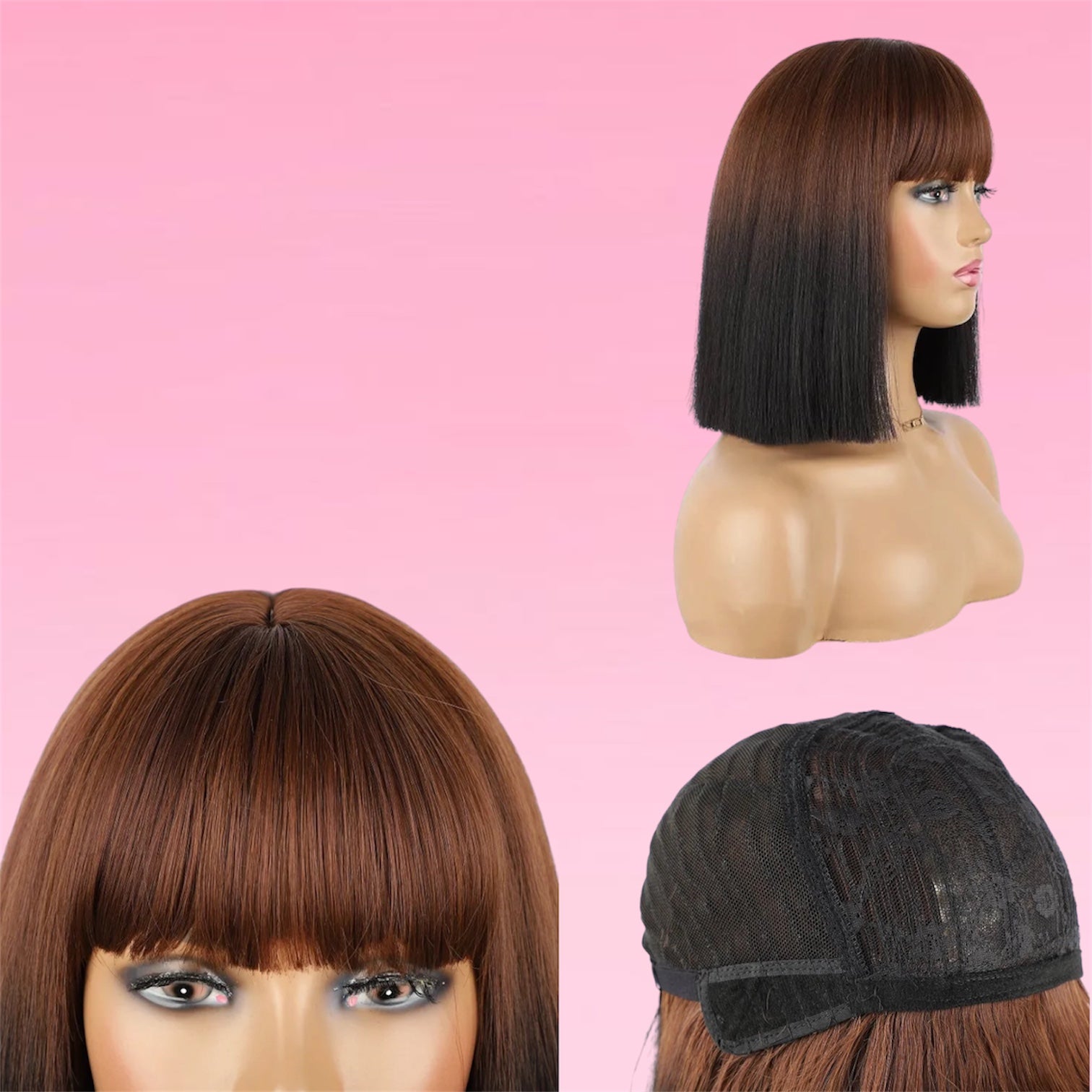 Straight Human Hair Bob Wig Lace