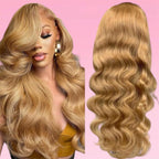 Body Wave Human Hair Wig Honey Blonde HD Lace Front
