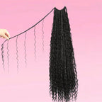 Crochet Box Braids Boho Human Hair Curls