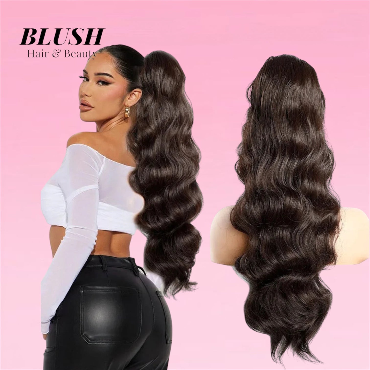 Body Wave Drawstring Ponytail Synthetic
