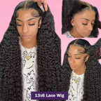 Water Wave Human Hair Wig HD Transparent Lace Front