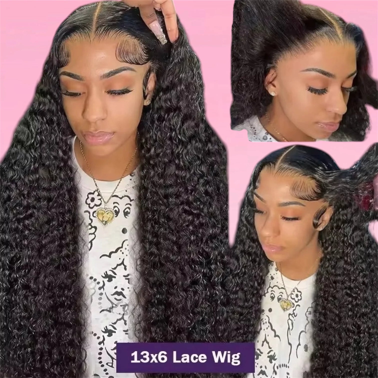 Water Wave Human Hair Wig HD Transparent Lace Front