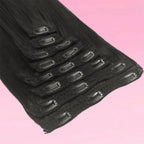 Straight Clip-In Hair Extensions Natural Brazilian Virgin