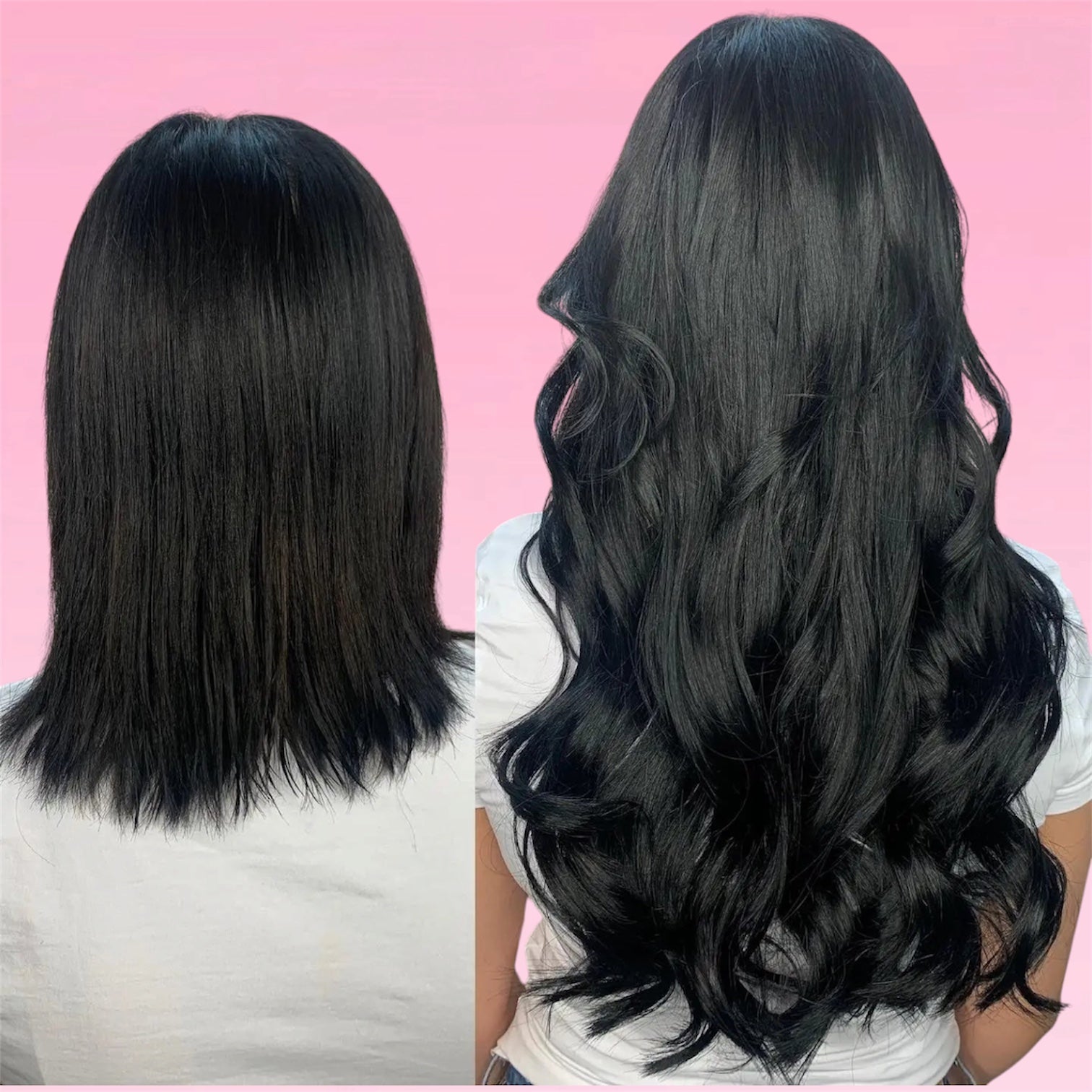 Body Wave Tape-In Hair Extensions Natural Black Brazilian Remy