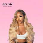 Body Wave Human Hair Wig Honey Blonde HD Lace Front
