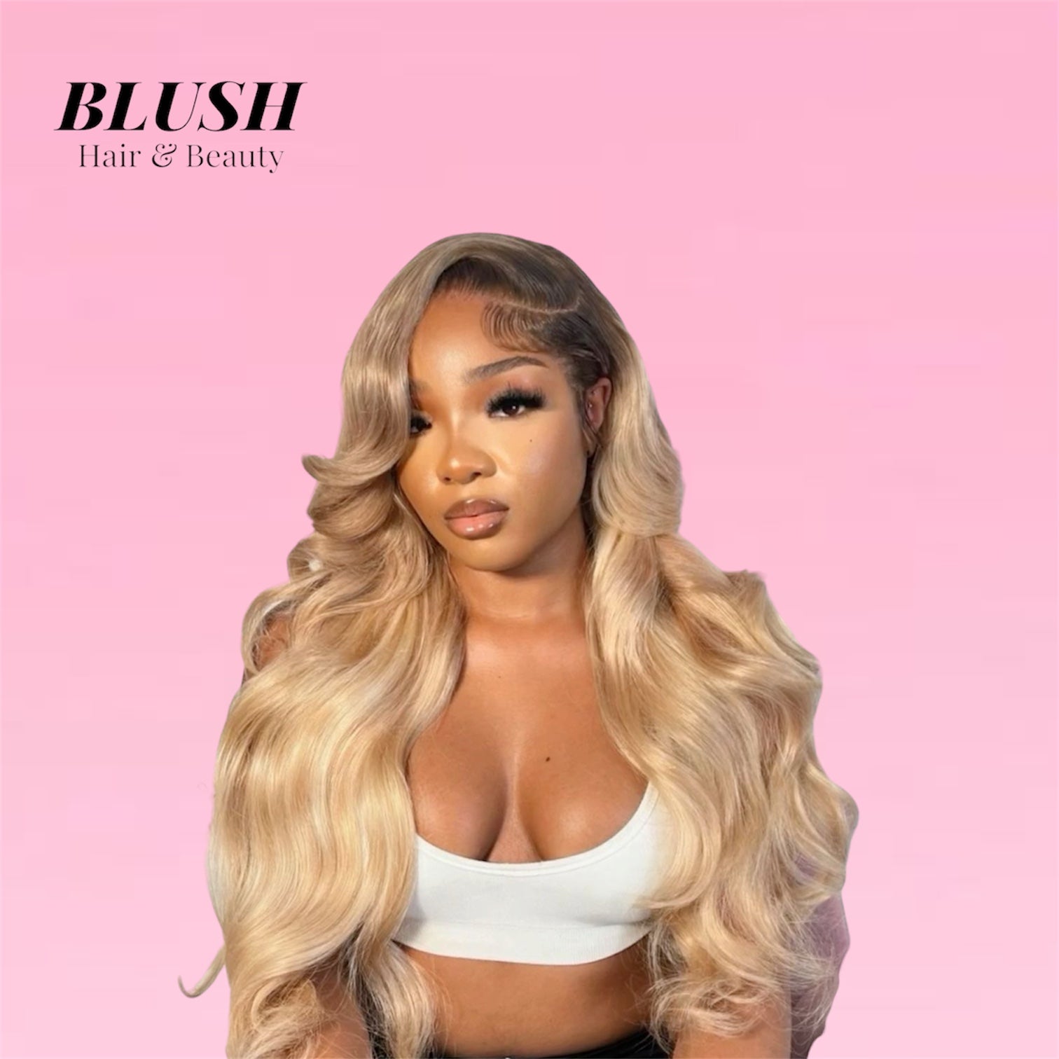 Body Wave Human Hair Wig Honey Blonde HD Lace Front