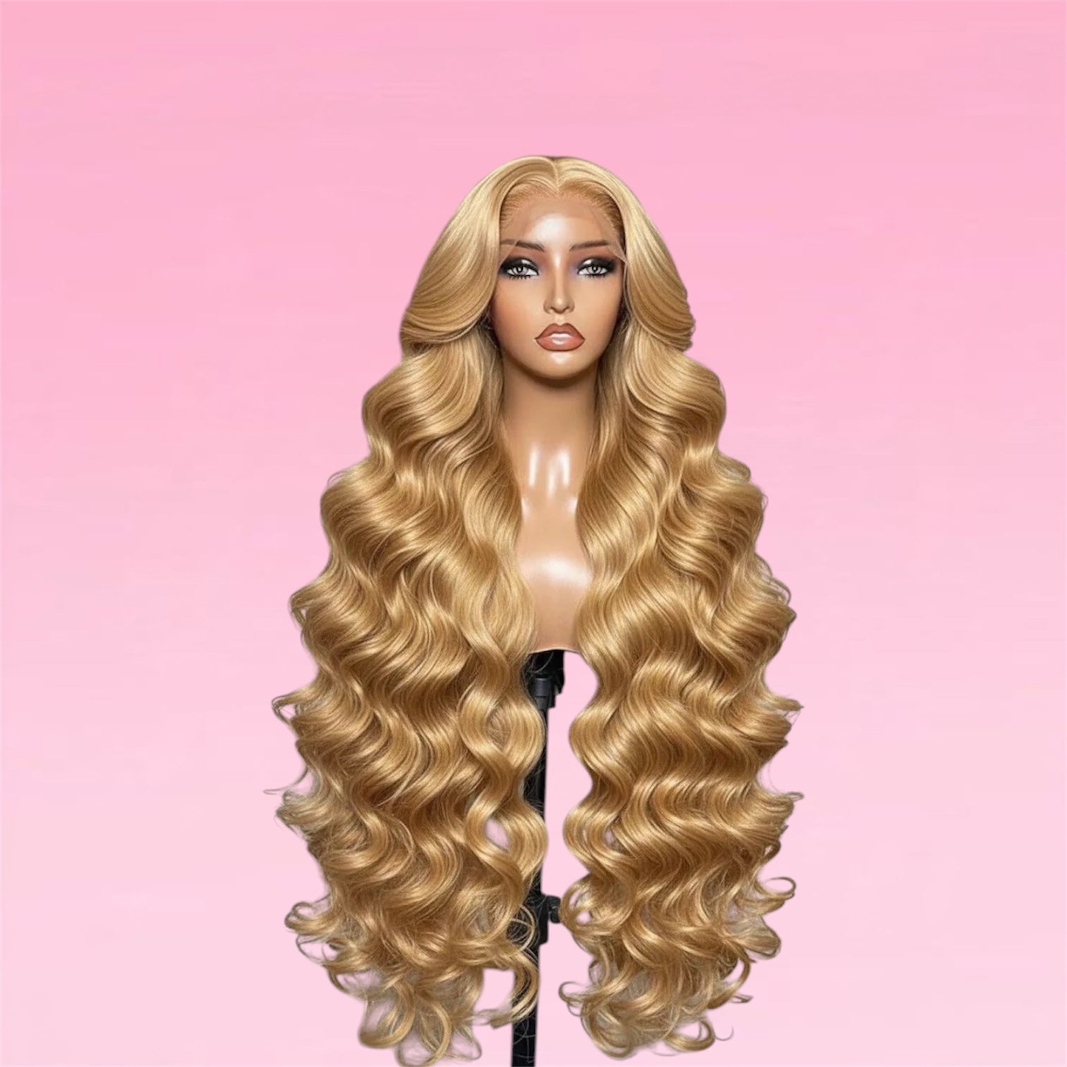 Body Wave Human Hair Wig Honey Blonde HD Lace Front
