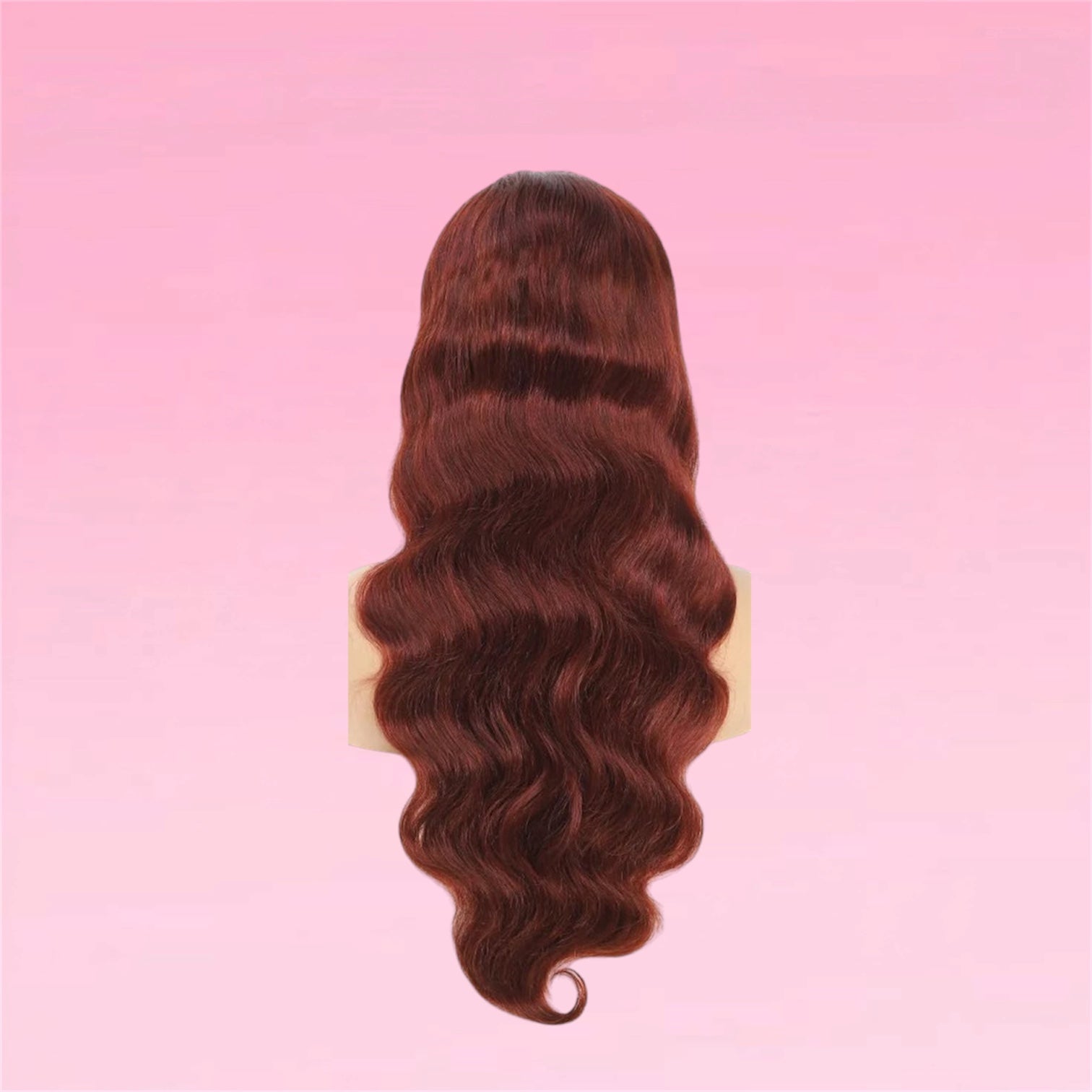Body Wave Human Hair Wig Reddish Brown HD Lace Front Brazilian