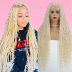 Boho Box Braid Wig Goddess Locs Synthetic Lace Front