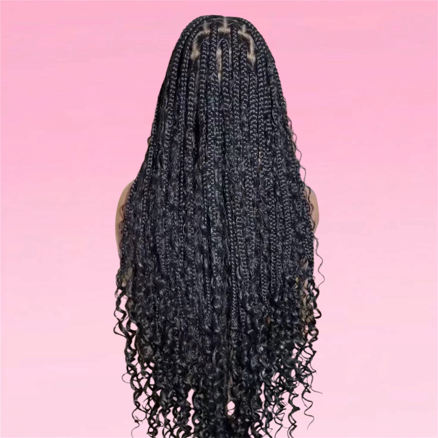 Boho Box Braid Wig Goddess Locs Synthetic Lace Front