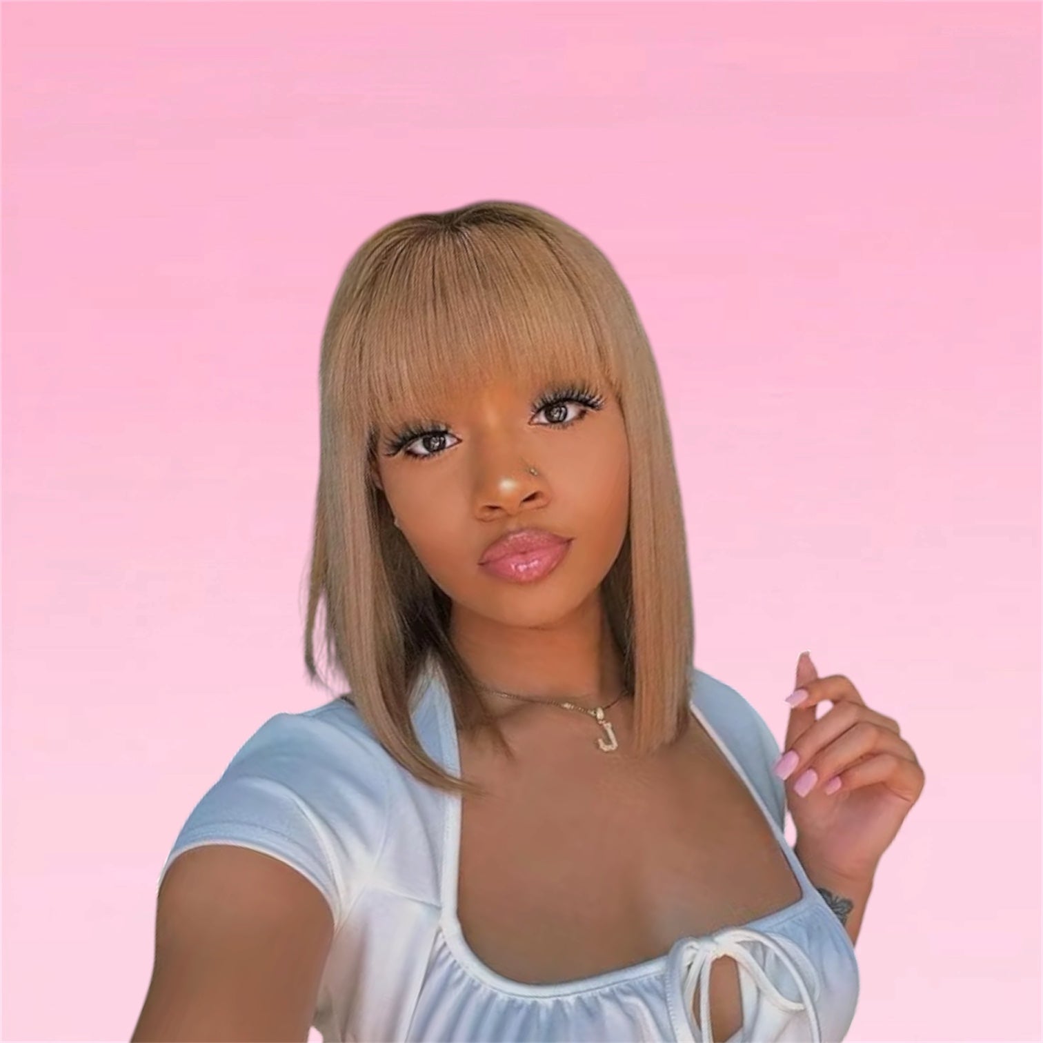 Straight Human Hair Bob Wig Lace