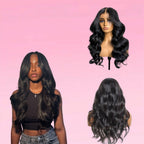 Body Wave Human Hair Wig T-Part Lace Front Brazilian