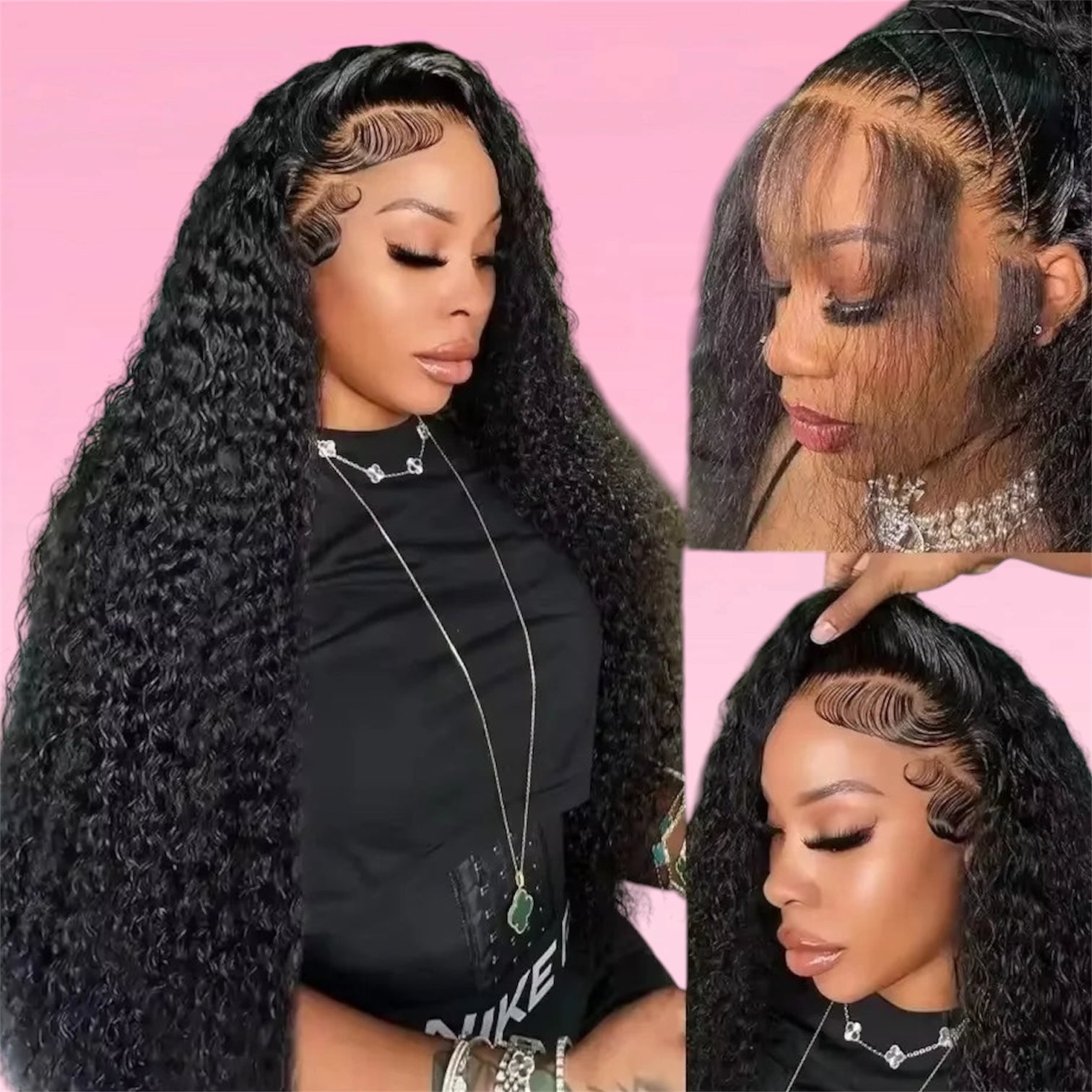 Water Wave Human Hair Wig HD Transparent Lace Front