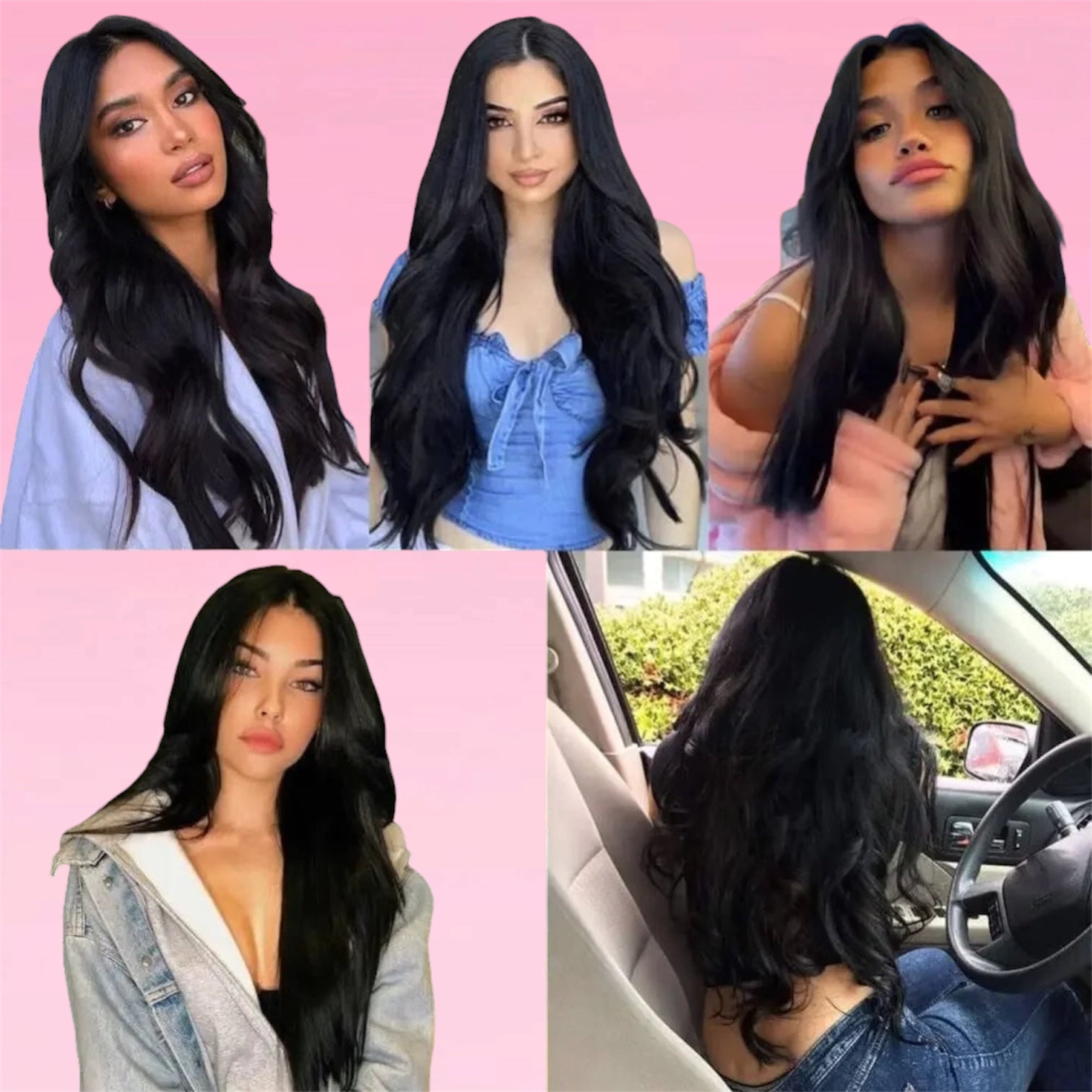 Straight Clip-In Hair Extensions Natural Brazilian Virgin